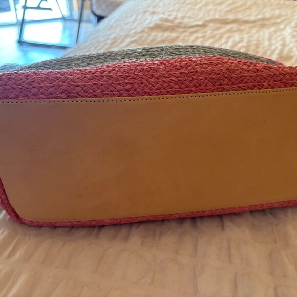 Authentic Coach Hamptons Striped Multicolor Straw tote - Picture 10 of 10